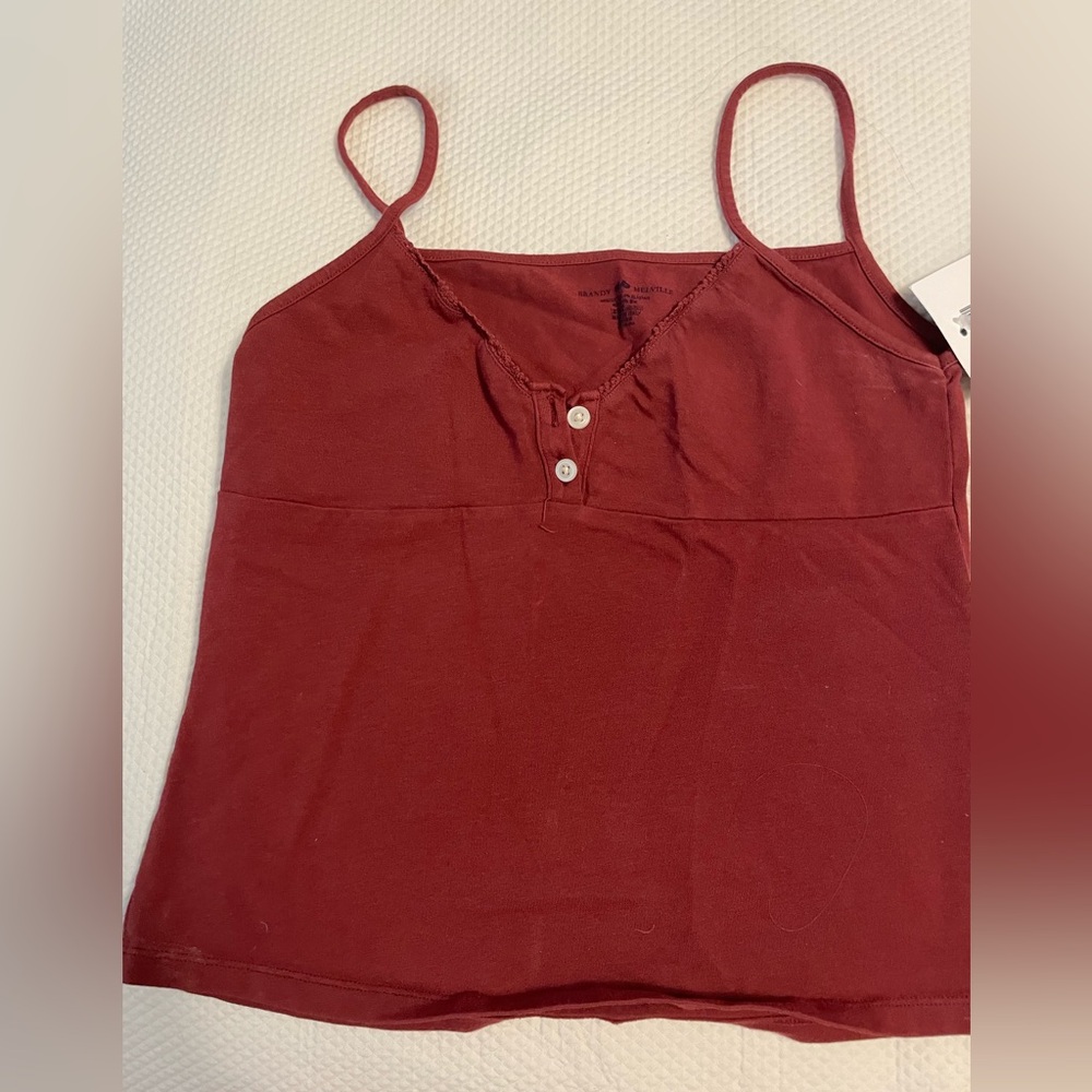 Brandy Melville maroon tank. OSFA. New with tags.